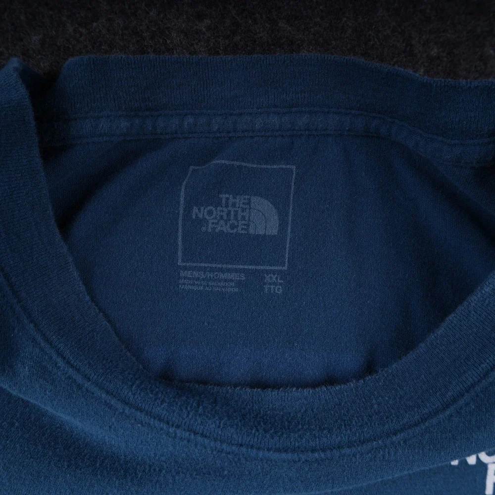 The North Face Graphic T-Shirt Mens XXL Blue Good Never Stop Exploring Tee